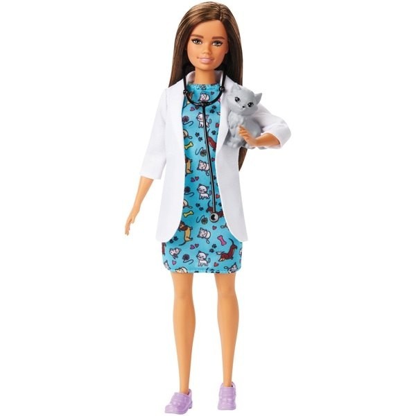 70% Off - Barbie Careers Household Pet Veterinarian Doll - End-of-Year Extravaganza:£9
