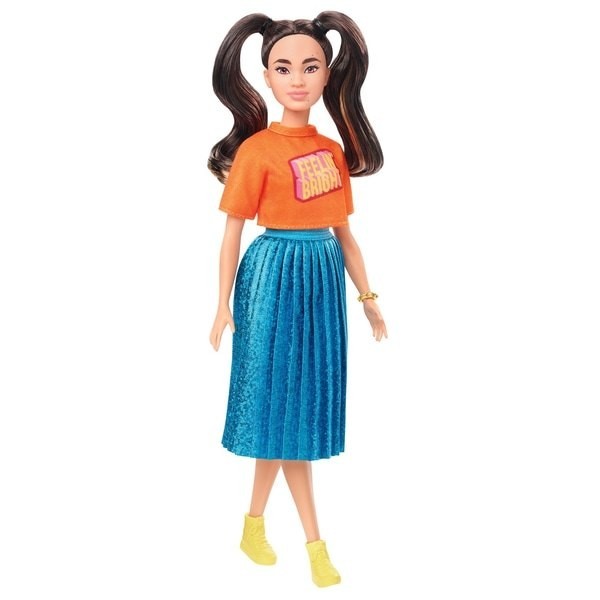 Doorbuster Sale - Barbie Fashionista Figurine 145 Feelin Bright - Frenzy:£9[lab9569ma]