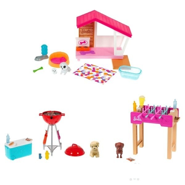 Black Friday Sale - Barbie Mini Playset Array - Curbside Pickup Crazy Deal-O-Rama:£10