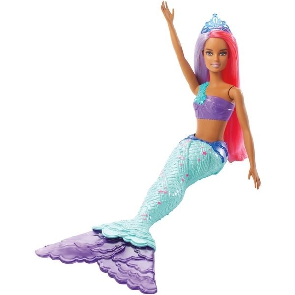 Independence Day Sale - Barbie Dreamtopia Mermaid Figure - Purple and also Pink - Christmas Clearance Carnival:£9[jcb9584ba]