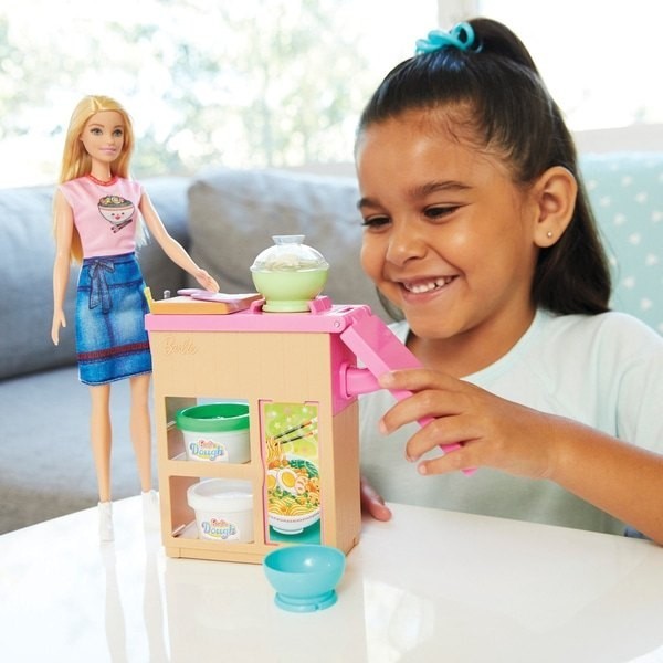 Barbie Noodle Manufacturer Club Playset along with Doll
