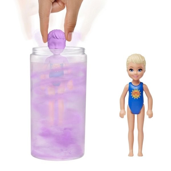 Barbie Colour Reveal Chelsea Toy along with 6 Surprises