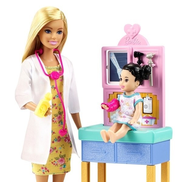 Seasonal Sale - Barbie Careers Pediatrician Figurine Playset - Unbelievable Savings Extravaganza:£22