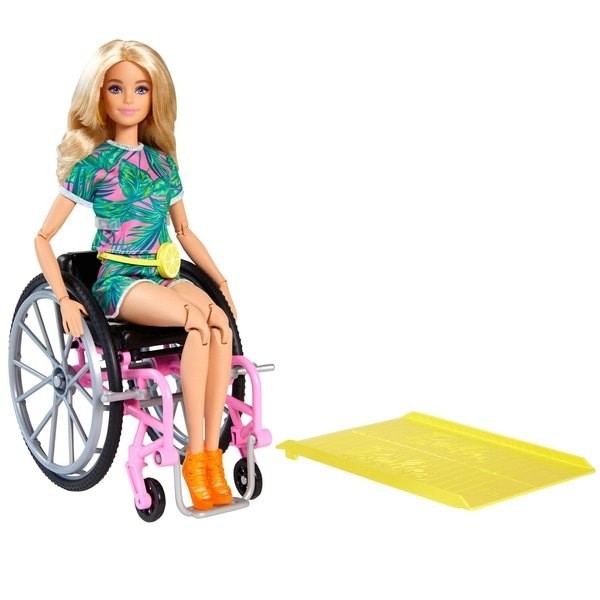 October Halloween Sale - Barbie Figurine 165 with Wheelchair Golden-haired - Spectacular:£20[amb9593az]
