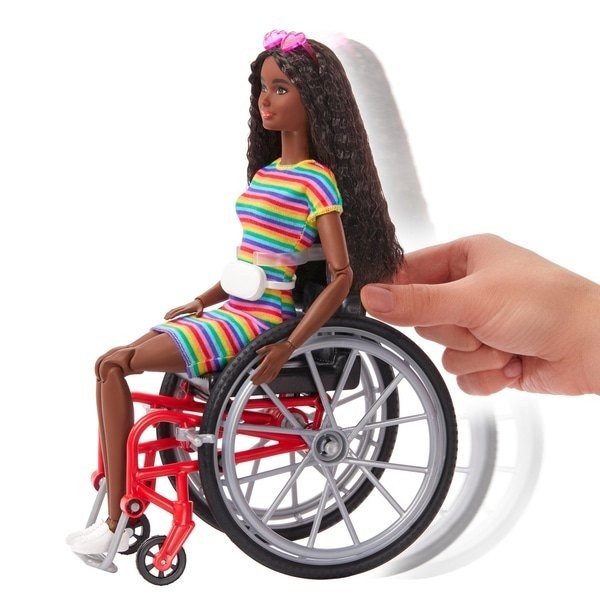 Barbie Dolly 166 with Wheelchair Redhead