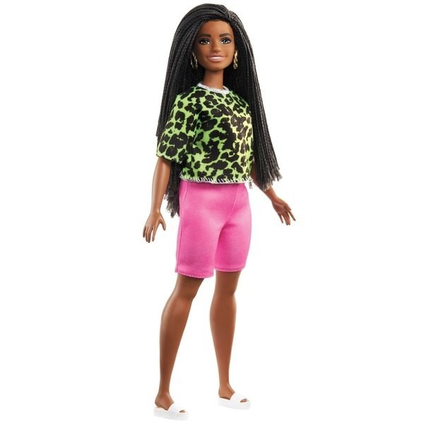 Barbie Fashionista Doll 144 Neon Leopard T Shirt