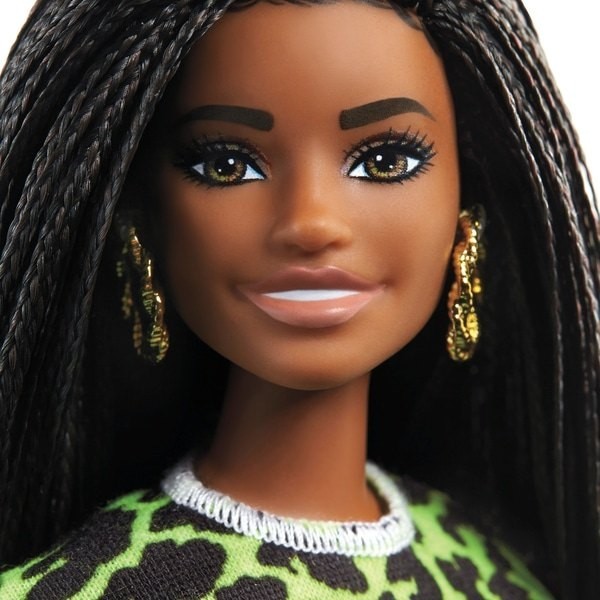 Barbie Fashionista Doll 144 Neon Leopard Tshirt