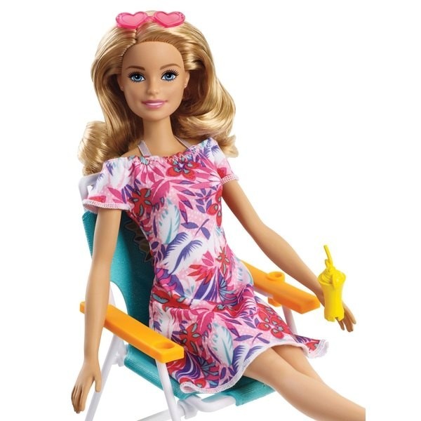 50% Off - Barbie Dolly Blond and Seashore Equipment Set - Surprise:£5