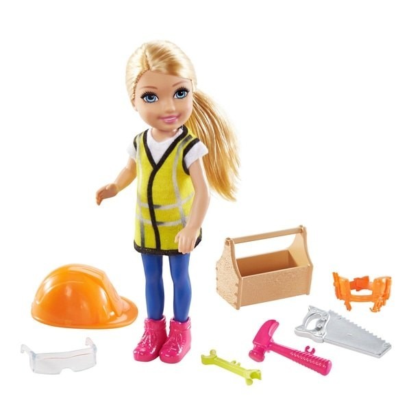 Holiday Gift Sale - Barbie Chelsea Profession Figurine - Contractor - Frenzy:£9[sib9601te]