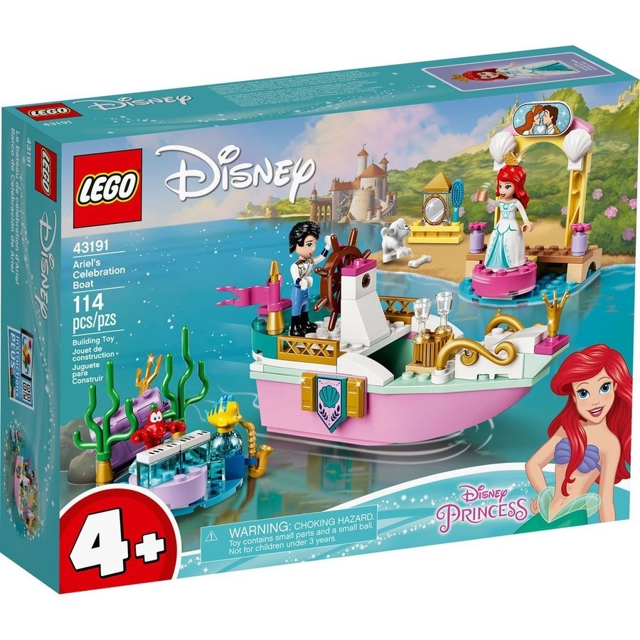 Stocking Stuffer Sale - LEGO Disney Princess Ariel's Festivity Boat - 43191 - Markdown Mardi Gras:£24
