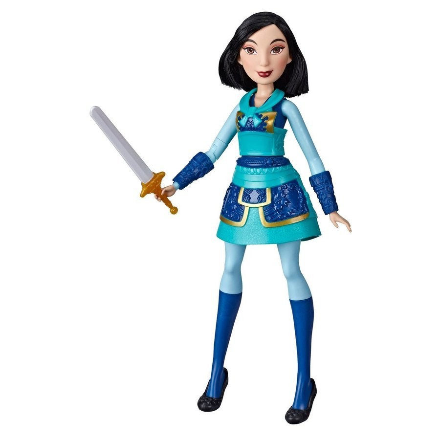 Price Match Guarantee - Disney Princess Or Queen Soldier - Mulan Toy along with Saber - Virtual Value-Packed Variety Show:£20