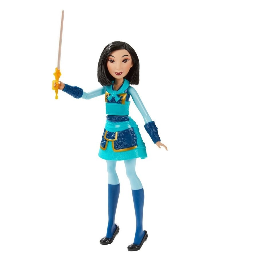 Disney Little Princess Warrior - Mulan Dolly along with Sword