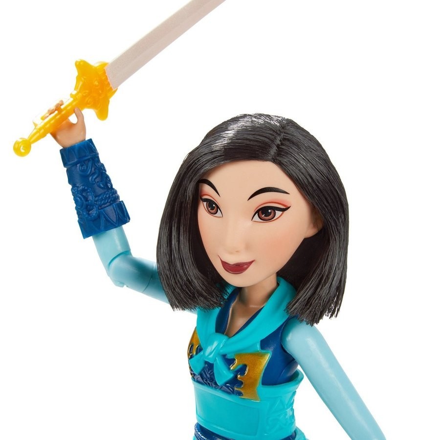 Back to School Sale - Disney Princess Or Queen Soldier - Mulan Figurine along with Falchion - Unbelievable Savings Extravaganza:£21[cob9630li]
