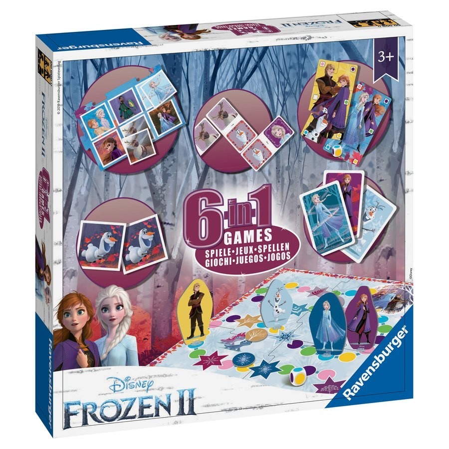 Blowout Sale - Ravensburger Disney Frozen 2 6-in-1 Gamings - Anniversary Sale-A-Bration:£10