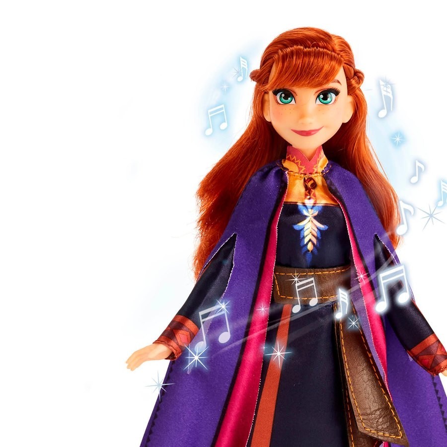 Disney Frozen 2 Singing Figure along with Light-Up Dress - Anna