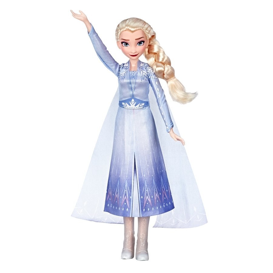 Disney Frozen 2 Singing Figure along with Light-Up Dress - Elsa