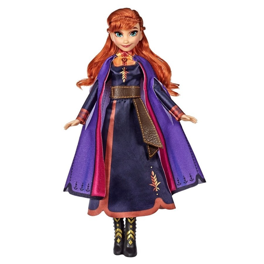 Members Only Sale - Disney Frozen 2 - Vocal Singing Anna Style Figurine - Markdown Mardi Gras:£20[cob9666li]