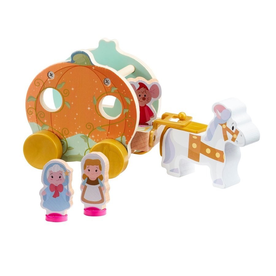 Winter Sale - Disney Princess Cinderella's Wooden Pumpkin Carriage Establish - Half-Price Hootenanny:£19