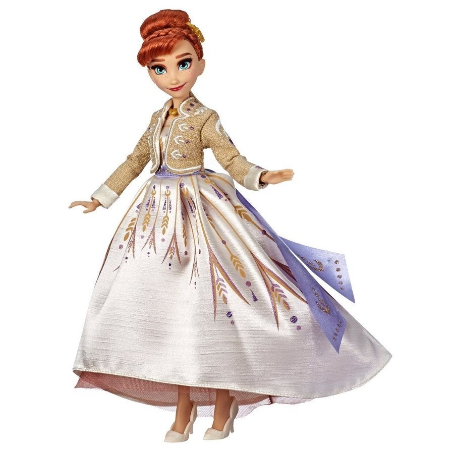 Memorial Day Sale - Disney Frozen 2 - Arendelle Anna Manner Figurine - Fourth of July Fire Sale:£29