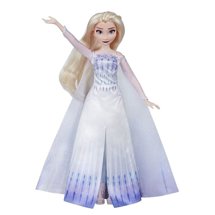 Last-Minute Gift Sale - Disney Frozen 2 Music Adventure Vocal Singing Figure - Elsa - Click and Collect Cash Cow:£19