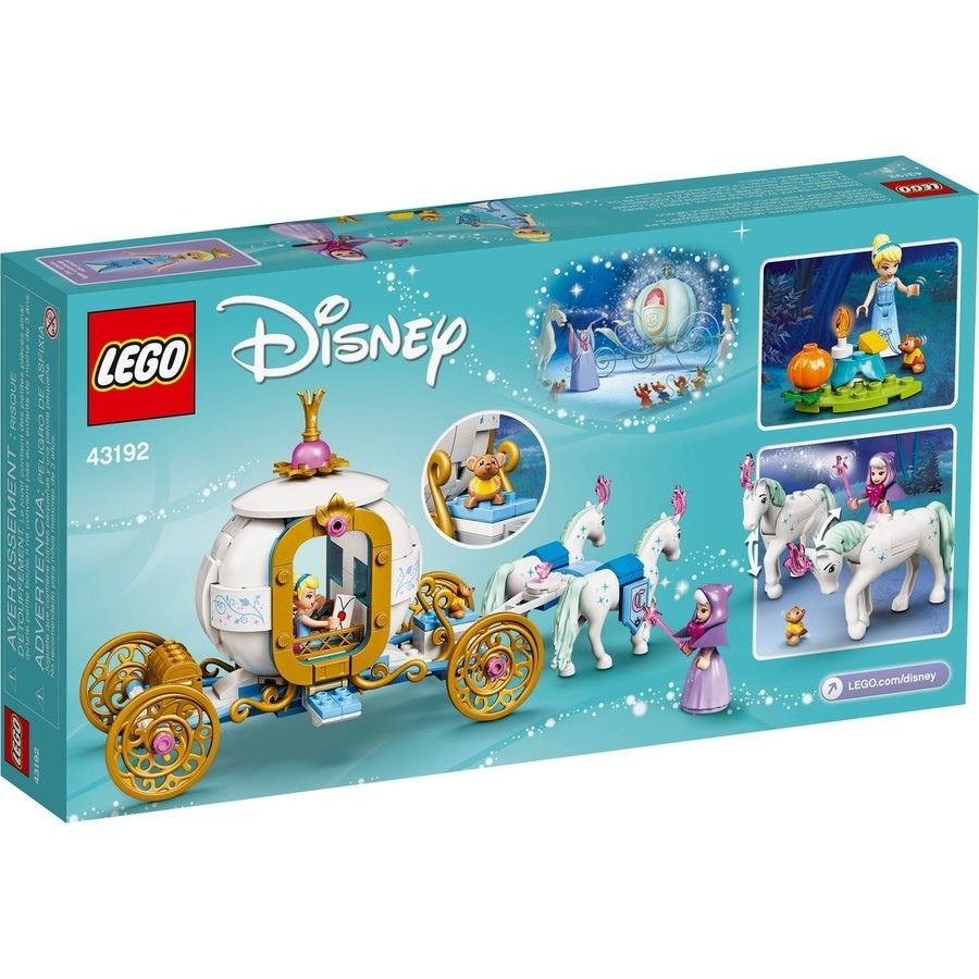 Lowest Price Guaranteed - LEGO Disney Princess or queen Cinderella's Royal Carriage - 43192 - Online Outlet X-travaganza:£34[cob9682li]