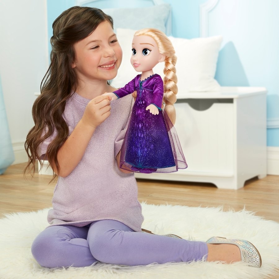 Exclusive Offer - Disney Frozen 2 Into The Unknown Vocal Singing Elsa Dolly - Unbelievable Savings Extravaganza:£32[lib9683nk]