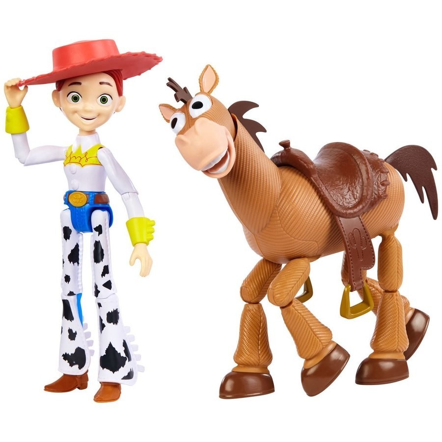 Disney Pixar Toy Tale Jessie as well as Bullseye Figures