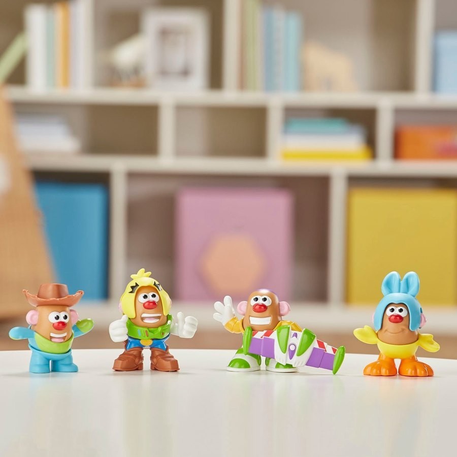 New Year's Sale - Disney Pixar Plaything Story 4 Mini Mr. White Potato Head 4 Load - Weekend:£19
