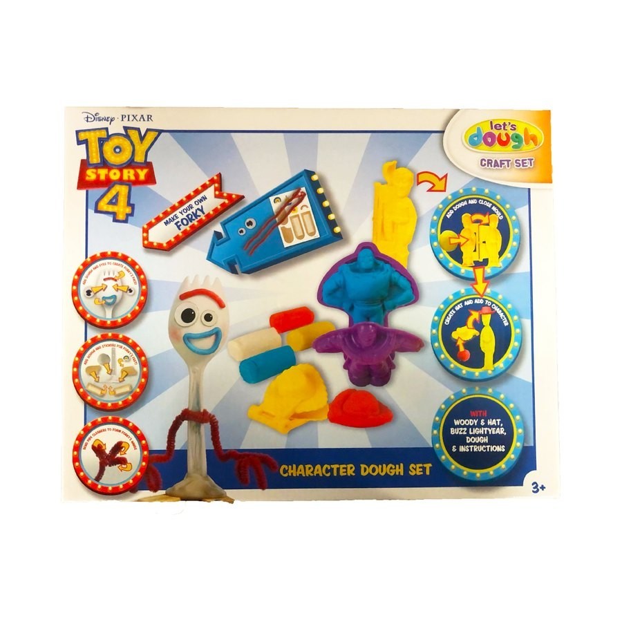 Disney Pixar Toy Account 4 Let's Dough Personality Cash Set and also Create Your Own Forky