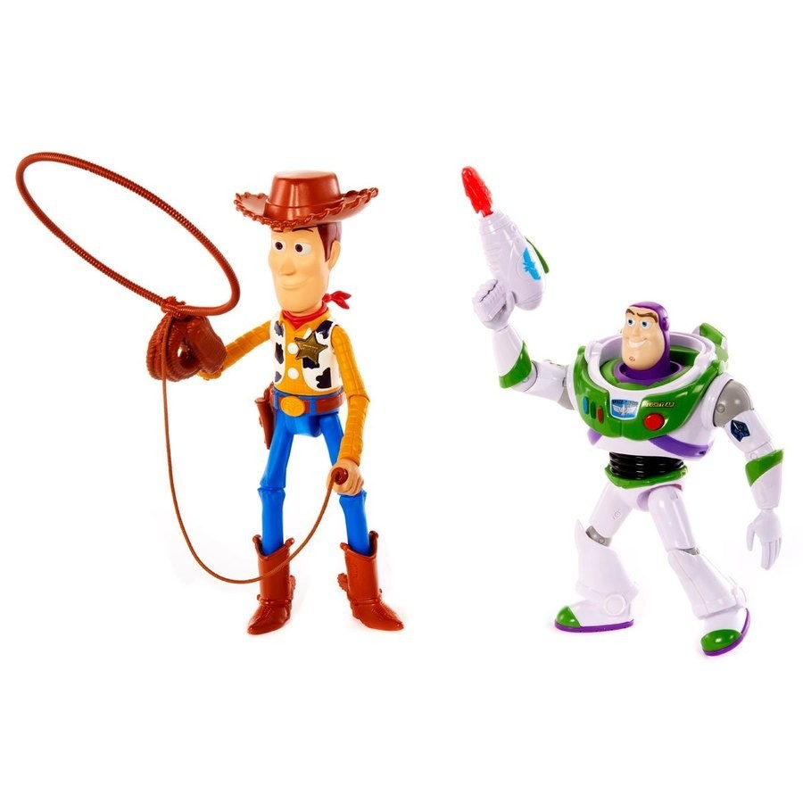 Mother's Day Sale - Disney Pixar Toy Account 4 - Woody And Also Talk Lightyear - Click and Collect Cash Cow:£25[jcb9761ba]