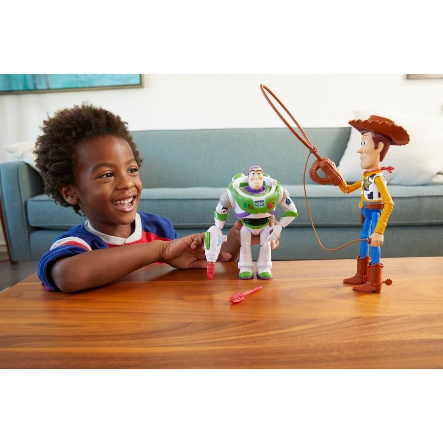 Disney Pixar Toy Tale 4 - Woody And Also Hype Lightyear