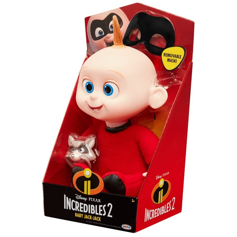 Two for One Sale - Disney Pixar Incredibles 2 30cm Body - Child Jack-Jack - Mania:£18