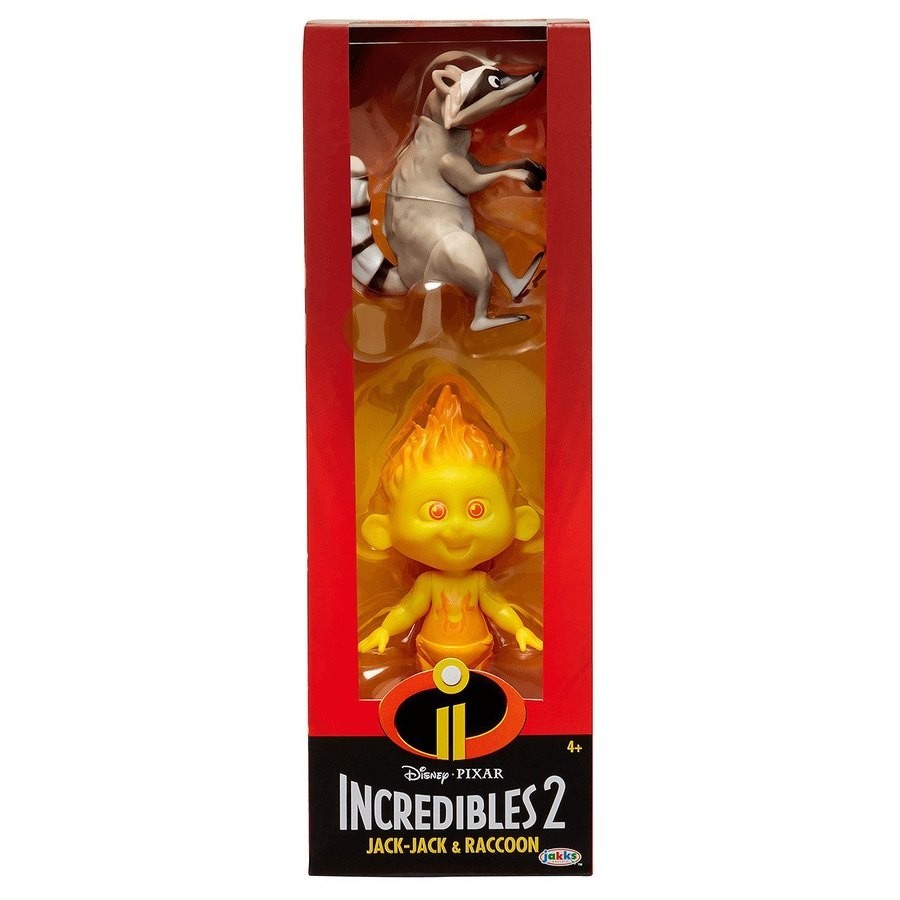 Disney Pixar Incredibles 2 Champ Set Figure - Jack-Jack & Raccoon