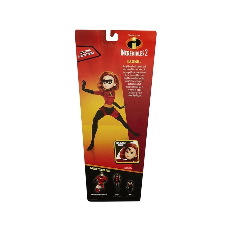 November Black Friday Sale - Disney Pixar Incredibles Red Outfit Costumed Activity Figure - Elastigirl - One-Day Deal-A-Palooza:£12[lib9848nk]