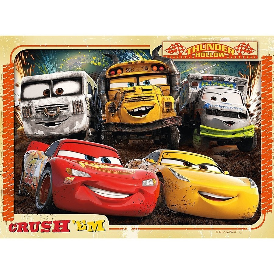 Two for One Sale - Ravensburger Cars 3 - 4 In A Box Jigsaw Challenge - Online Outlet X-travaganza:£5[cab9868jo]