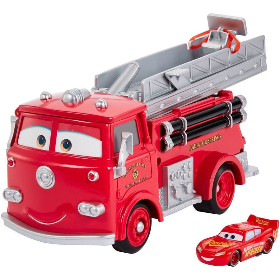 Disney Pixar Cars Feat and Burst Reddish Fire Truck