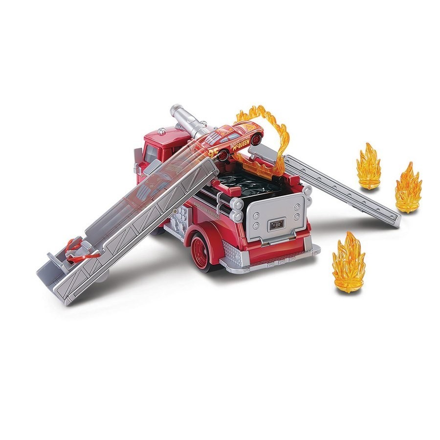 Disney Pixar Cars Feat and also Burst Red Fire Truck