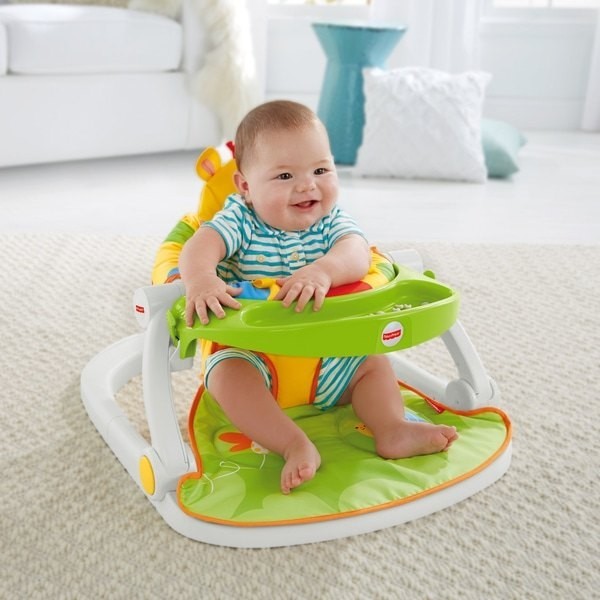 Fisher-Price Giraffe Sit Me Up Flooring Chair with Holder