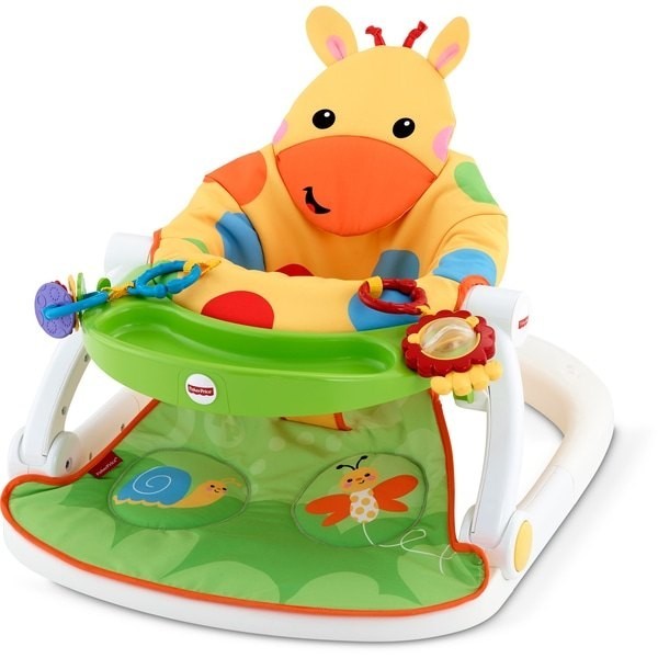 Fisher-Price Giraffe Sit Me Up Floor Chair along with Holder