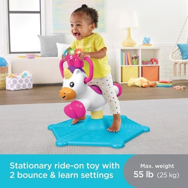 Fisher-Price Bounce and also Spin Unicorn Ride On