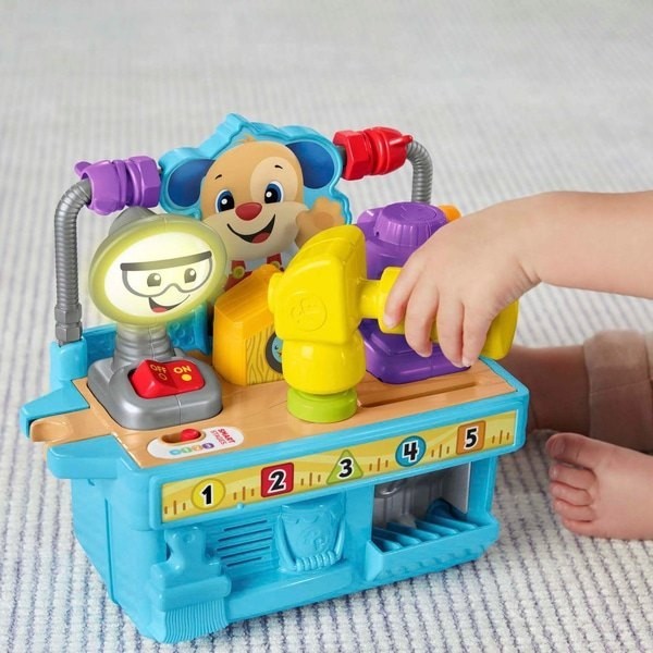 Liquidation Sale - Fisher-Price Laugh & Learn Busy Discovering Tool Bench - Two-for-One:£13