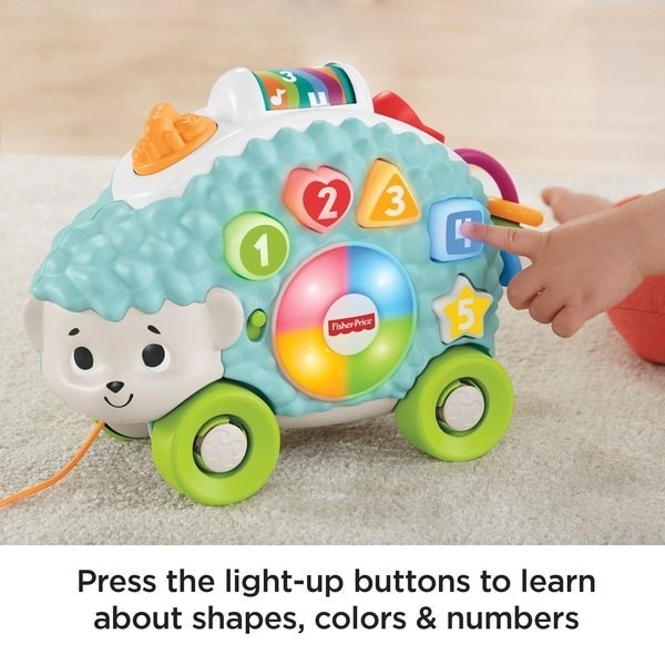 Gift Guide Sale - Fisher-Price Linkimals Satisfied Shapes Hedgehog Little One Plaything - Online Outlet X-travaganza:£25