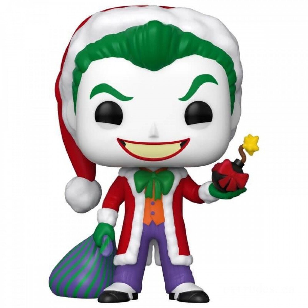 DC Comic Books Holiday Santa Clam Joker Funko Stand Out! Plastic