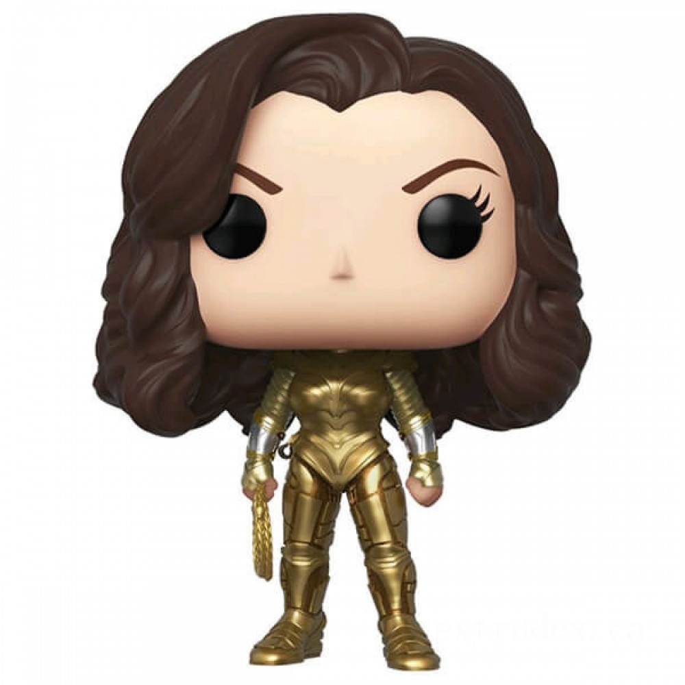 DC Comic Books Marvel Woman with Golden Armour and also No Wings EXC Funko Pop! Vinyl fabric
