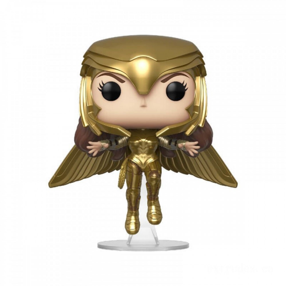 Wonder Girl 1984 Surprise Lady Gold Flying (Metal) Funko Stand Out! Vinyl fabric