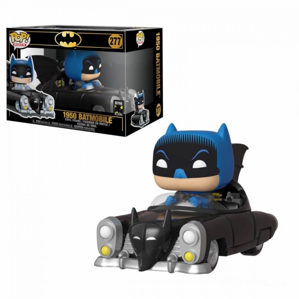 Fifty's Batman Batmobile Funko Stand Out! Plastic Experience