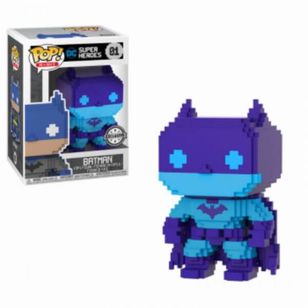 DC Comics Batman (Violet) 8-Bit EXC Funko Pop! Plastic