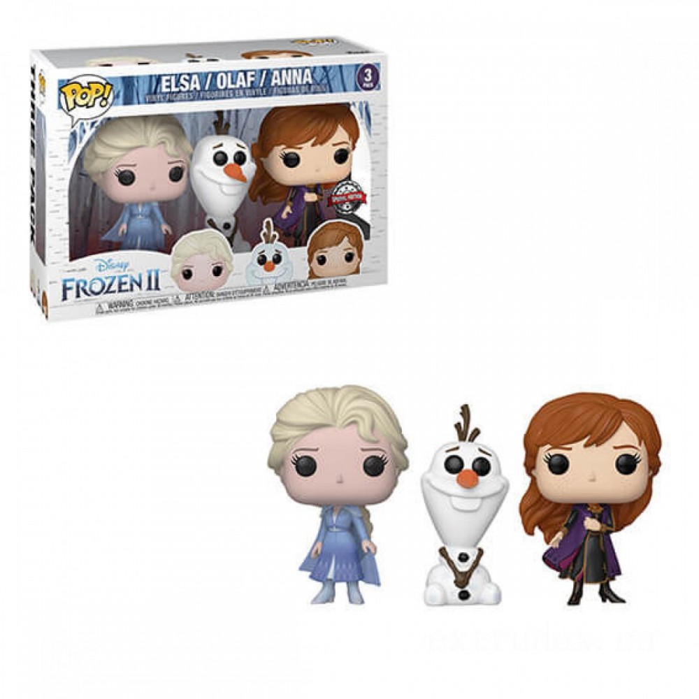 90% Off - Disney Frozen 2 Elsa, Olaf & Anna EXC Stand Out! 3-Pack - Super Sale Sunday:£30