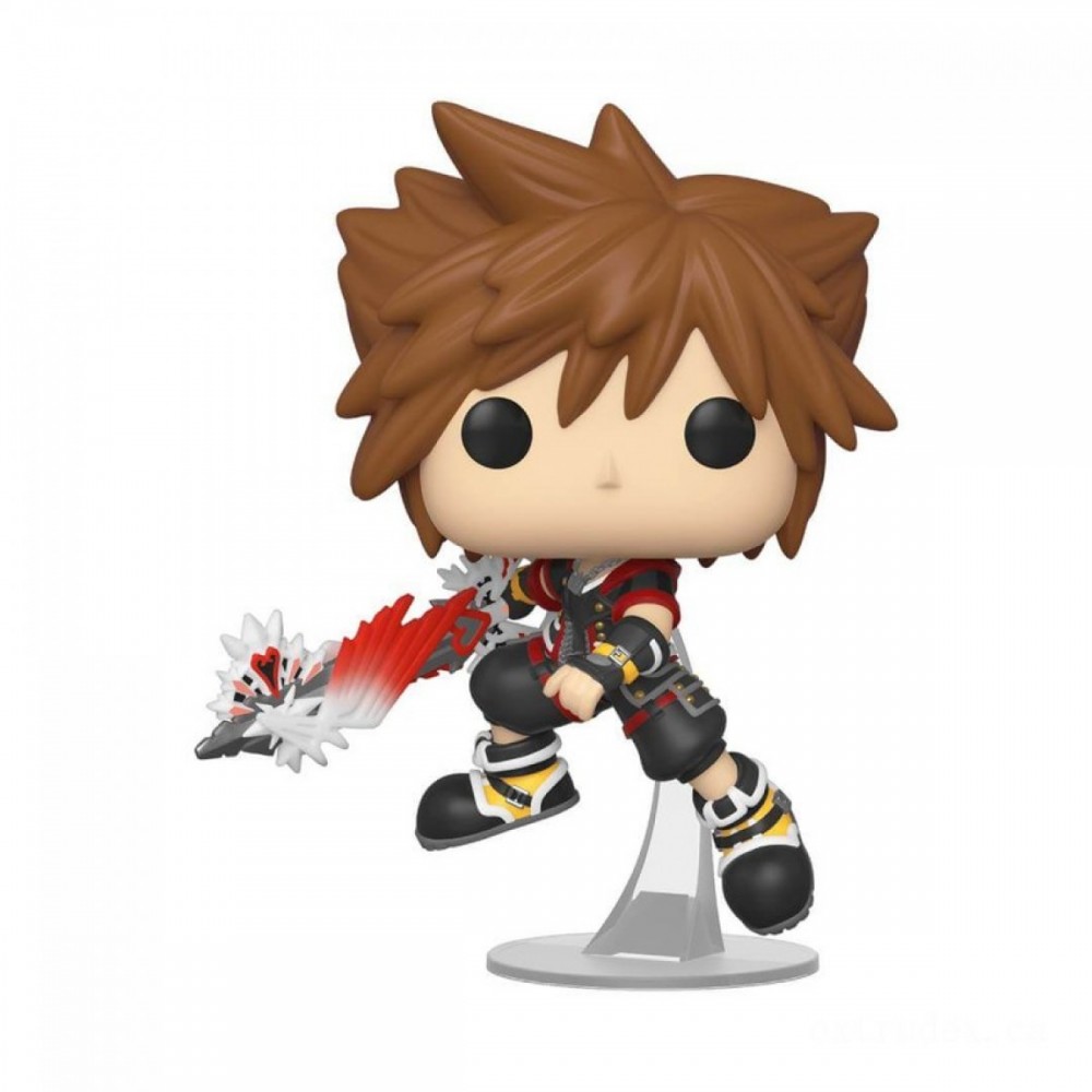 Disney Empire Hearts 3 Sora with Ultima Weapon Funko Stand Out! Vinyl fabric
