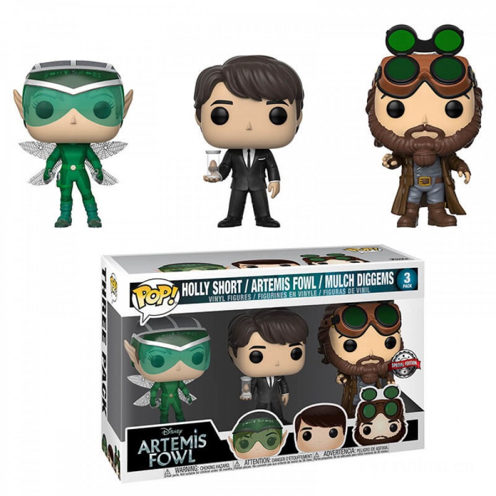 Disney Artemis Fowl Holly, Artemis and Mulch EXC Funko Stand Out! Vinyl 3-Pack